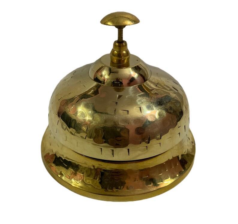 Buy Shinny Brass Table Bell - Ornate Hotel Reception, Office Calling ...