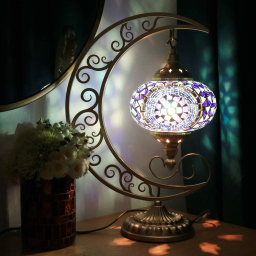 Turkish Lamp Style Table Lamp with Mosaic Design