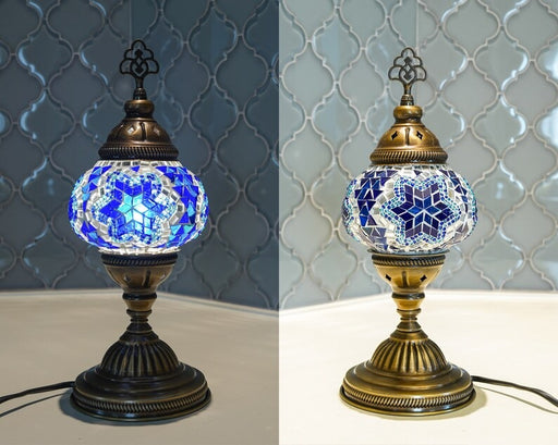 Close-up of Mosaic Detailing on Table Lamp