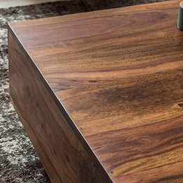 Avión Wooden Handmade Solid Sheesham Wood Coffee Table - WoodenTwist