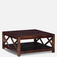 Aesthetic Wooden Handmade Solid Sheesham Wood Coffee Table - WoodenTwist