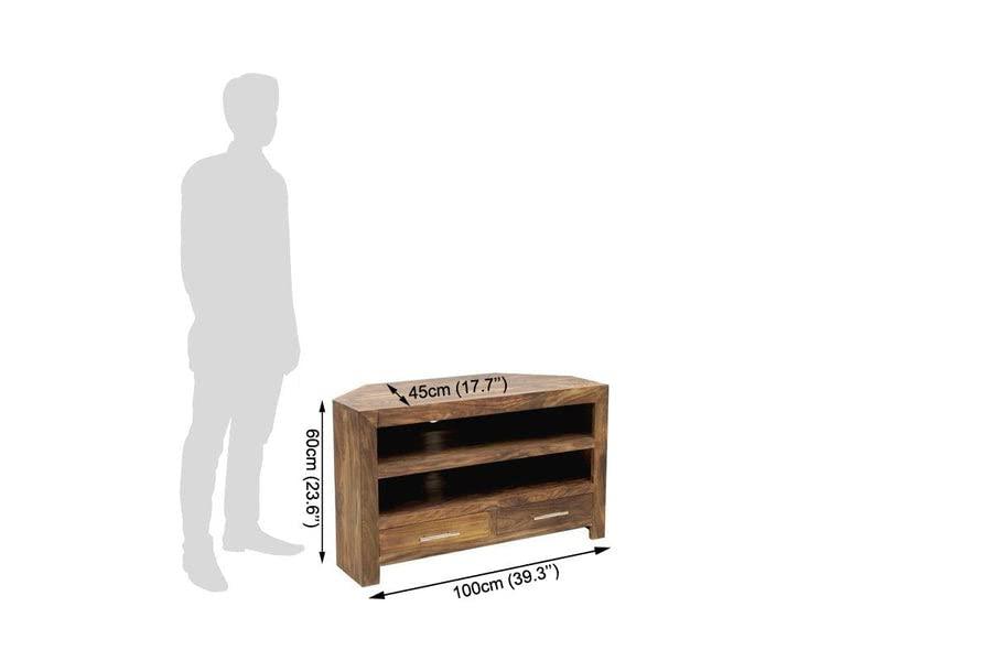 Estante Solid Sheesham Wood TV Unit for Living Room - WoodenTwist