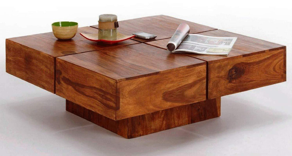 Handmade Solid Sheesham Wood Coffee Table