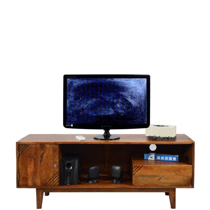 Unico Solid Sheesham Wood TV Unit for Living Room - WoodenTwist