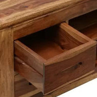 Pequeño Solid Sheesham Wood TV Unit for Living Room - WoodenTwist