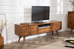 Estilo Solid Sheesham Wood TV Unit for Living Room - WoodenTwist