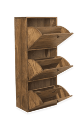 Abierta Wooden Handmade Solid Sheesham Wood Shoe Rack - WoodenTwist