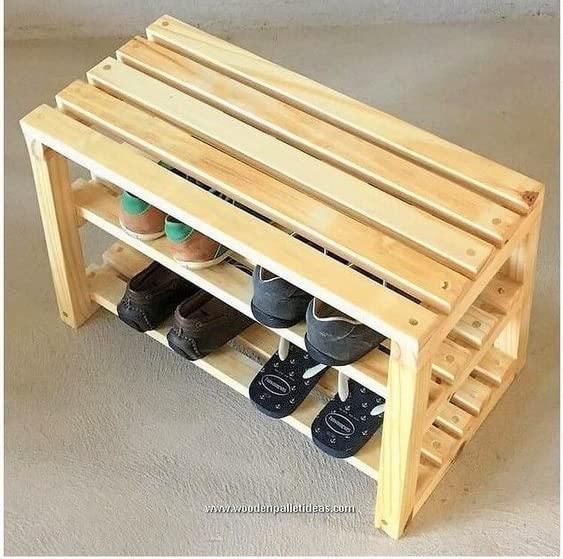 Wooden Handmade Solid Sheesham Wood Shoe Rack - WoodenTwist