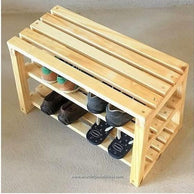 Wooden Handmade Solid Sheesham Wood Shoe Rack - WoodenTwist