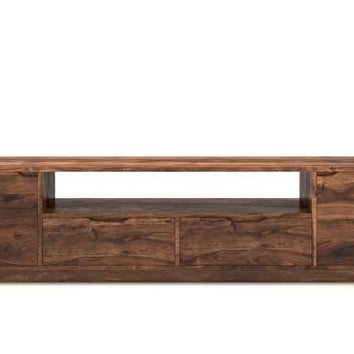 Handmade Solid Sheesham Wood TV Unit for Living Room - WoodenTwist