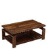 Rectángulo Wooden Handmade Solid Sheesham Wood Coffee Table - WoodenTwist