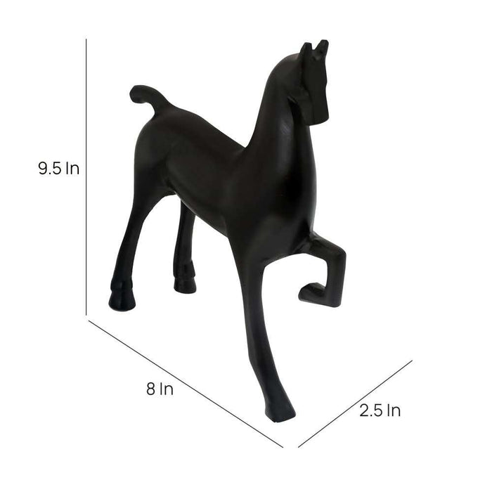 Enigmatic Equine Sculpture Black - WoodenTwist