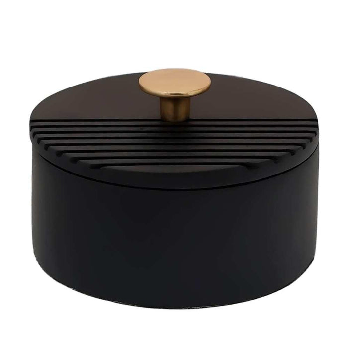 The Artisan's Stripes- Trinket Large Black Box - WoodenTwist