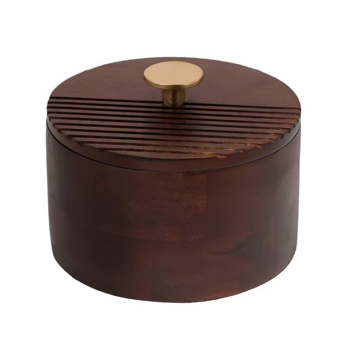 The Artisan's Stripes- Trinket Large Brown Box - WoodenTwist