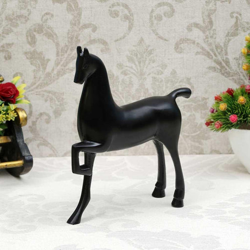 Enigmatic Equine Sculpture Black - WoodenTwist