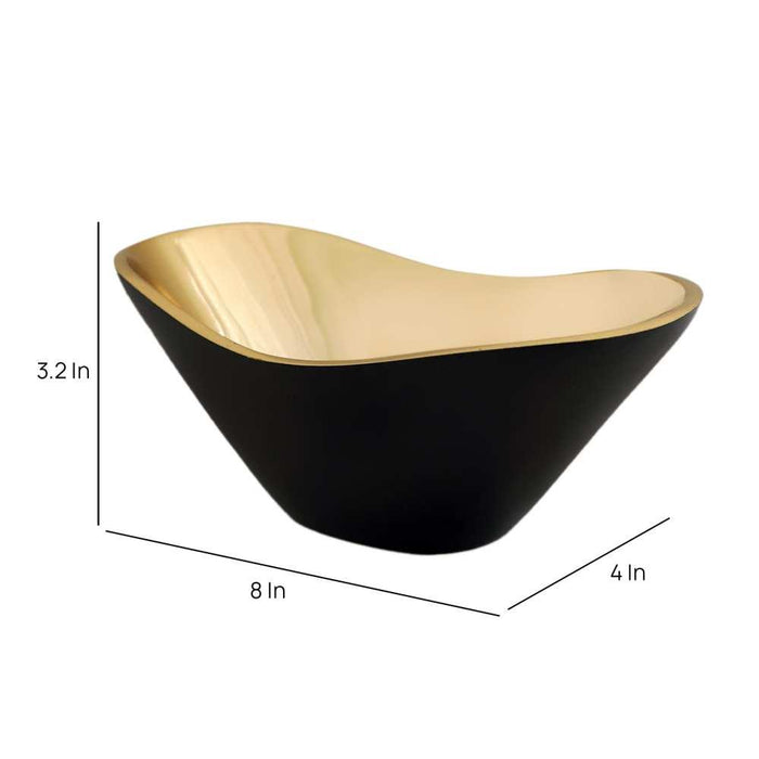 Opulent Oval Bowl Golden - WoodenTwist