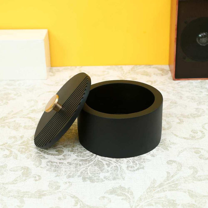 The Artisan's Stripes- Trinket Large Black Box - WoodenTwist