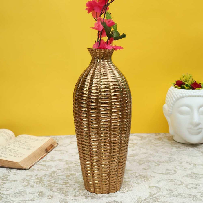 Serene Metallica Vase Golden - WoodenTwist