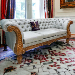 Hand Carved Teak Wood Sofa Detail