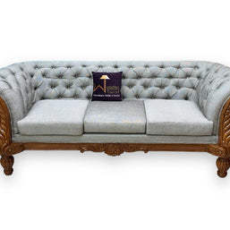Soft Holland Fabric Sofa Close-up