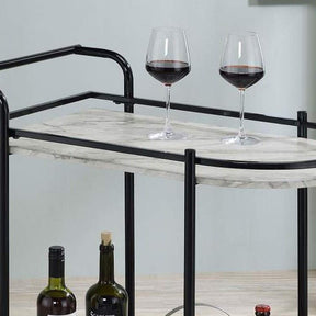 Side View of Black Oval Trolley with Smooth Rolling Wheels