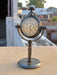 Brass Nautical Marine Desk Clock 5” Rotating Dial Engraved Back - WoodenTwist