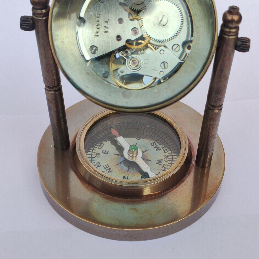 Solid brass and glass in a brown finish