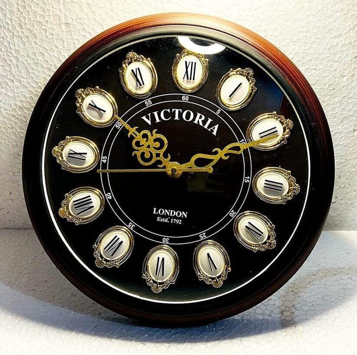 Vintage Decor Handicraft Roman Number Wooden Antique Wall Clock 12 Inch - WoodenTwist