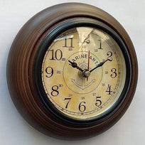 Antique Style 6-Inch Wall Clock Unique Brown Decorative Timepiece for Home & Office - WoodenTwist