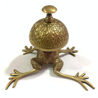 Brass Frog Style Ornate Hotel Counter Bell - WoodenTwist