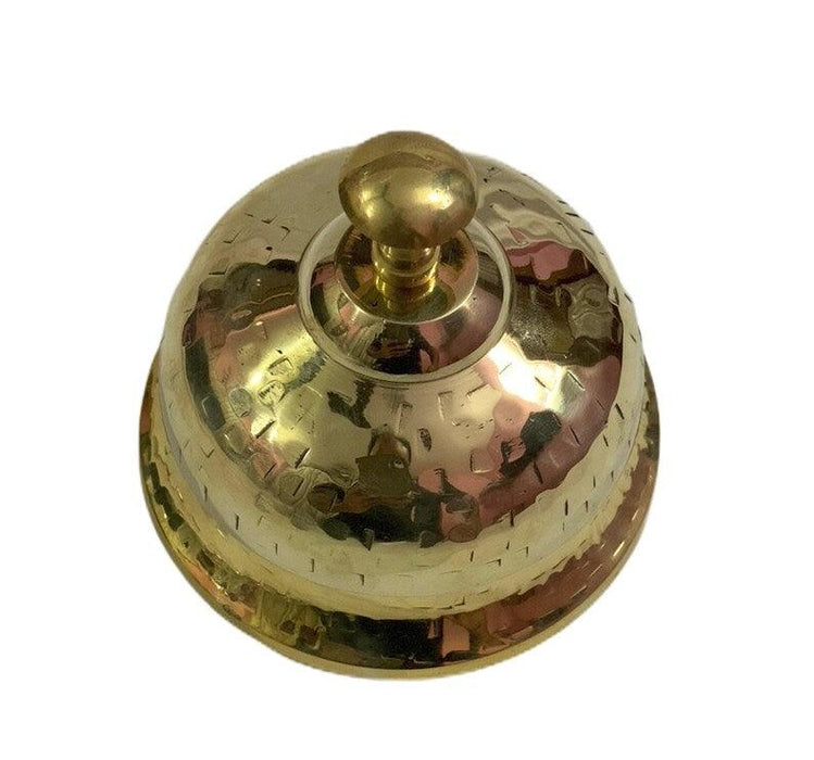 Shinny Brass Table Bell - Ornate Hotel Reception, Office Calling, Bar Desk, Home & Office Decor - WoodenTwist