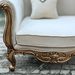 Wooden Twist Hand Craved Estilo Teak Wood 3 Seater Sofa Set ( Antique Golden ) - WoodenTwist