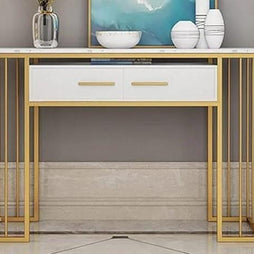 Chic Console Table with Storage Box - Sophisticated Style
