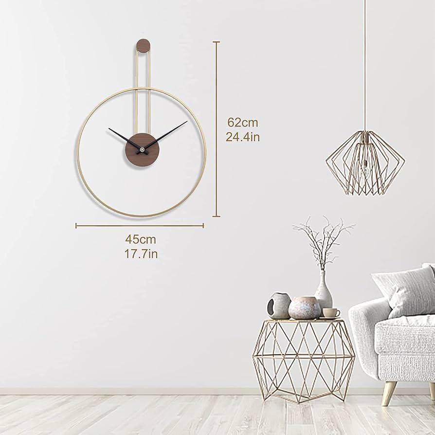 Contemporary Metal Clock for Office