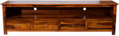 Botón Solid Sheesham Wood TV Unit for Living Room - WoodenTwist