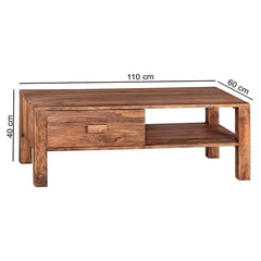 Classic Wooden Handmade Solid Sheesham Wood Coffee Table - WoodenTwist