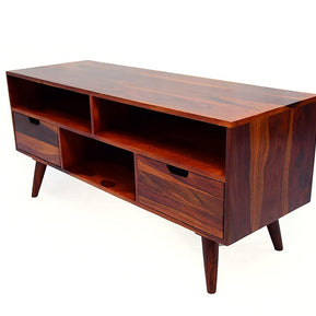 Orzuelo Solid Sheesham Wood TV Unit for Living Room - WoodenTwist