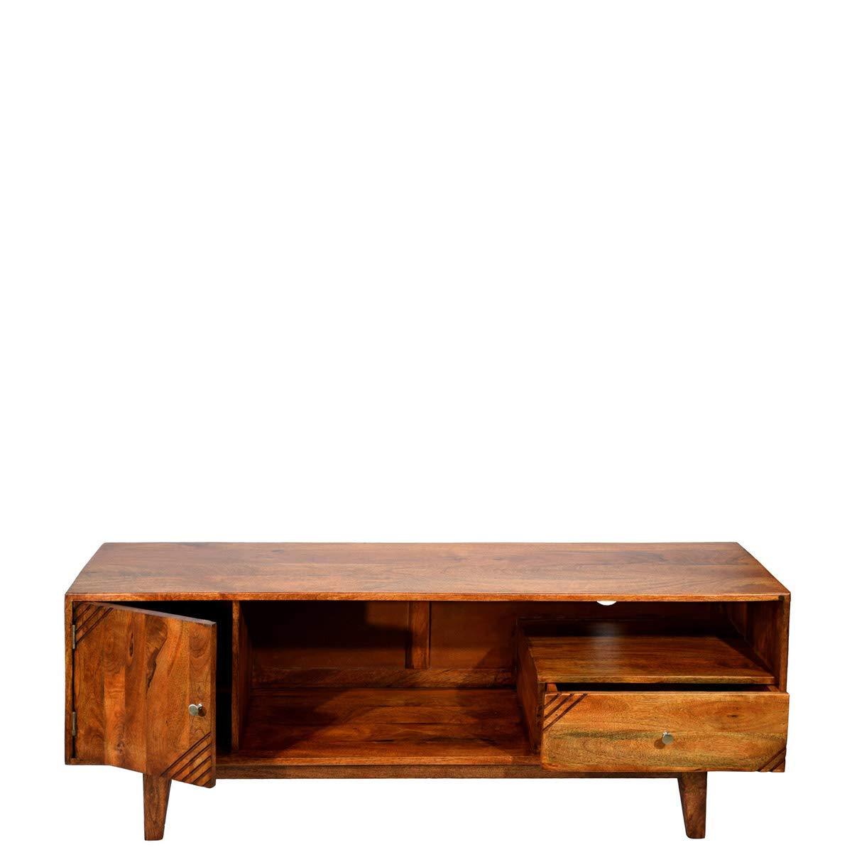 Unico Solid Sheesham Wood TV Unit for Living Room - WoodenTwist