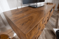 Estilo Solid Sheesham Wood TV Unit for Living Room - WoodenTwist