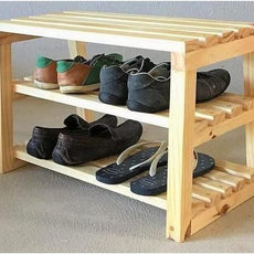 Wooden Handmade Solid Sheesham Wood Shoe Rack - WoodenTwist