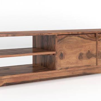 Elegante Handmade Solid Sheesham Wood TV Unit for Living Room - WoodenTwist