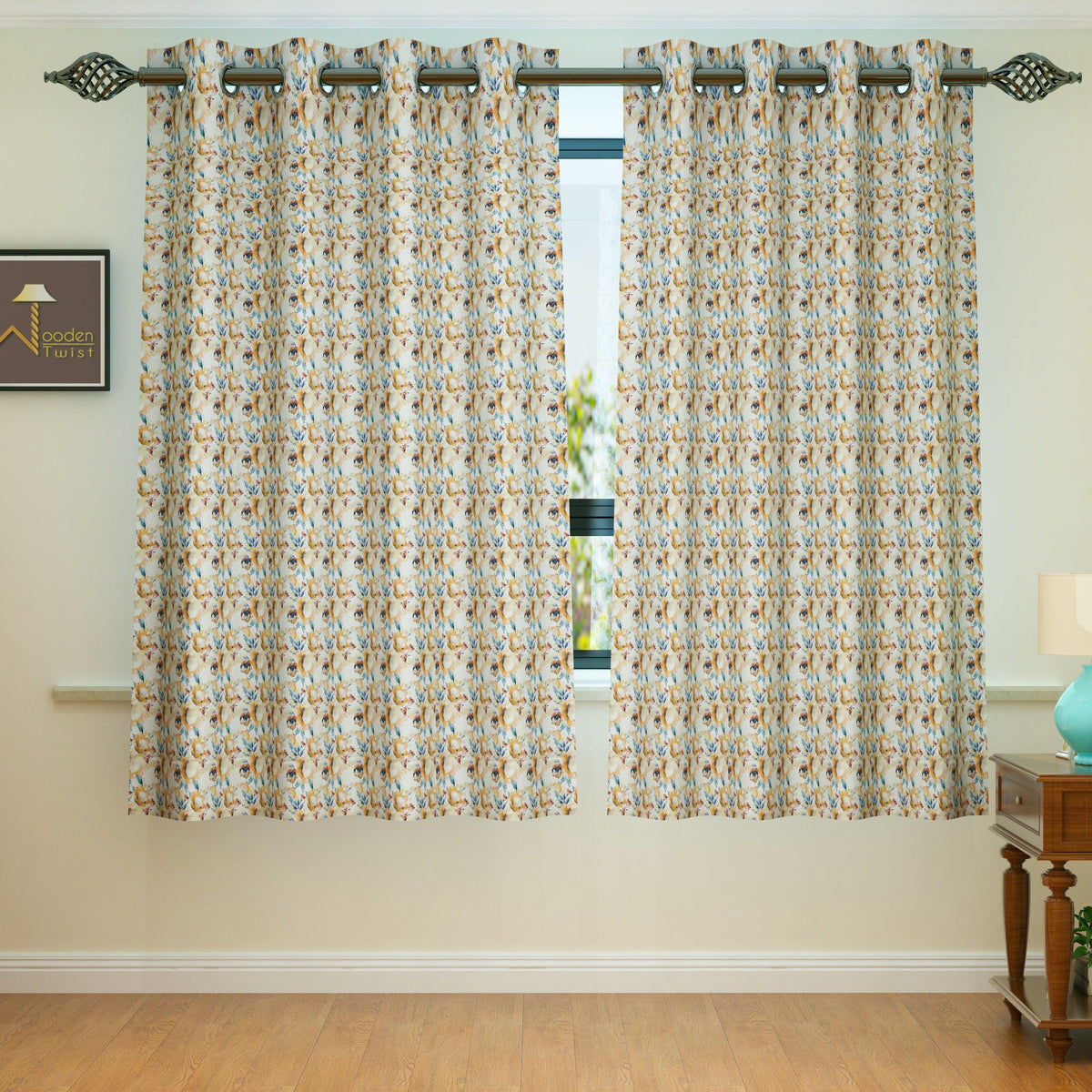 Beige window curtain for soft, private light