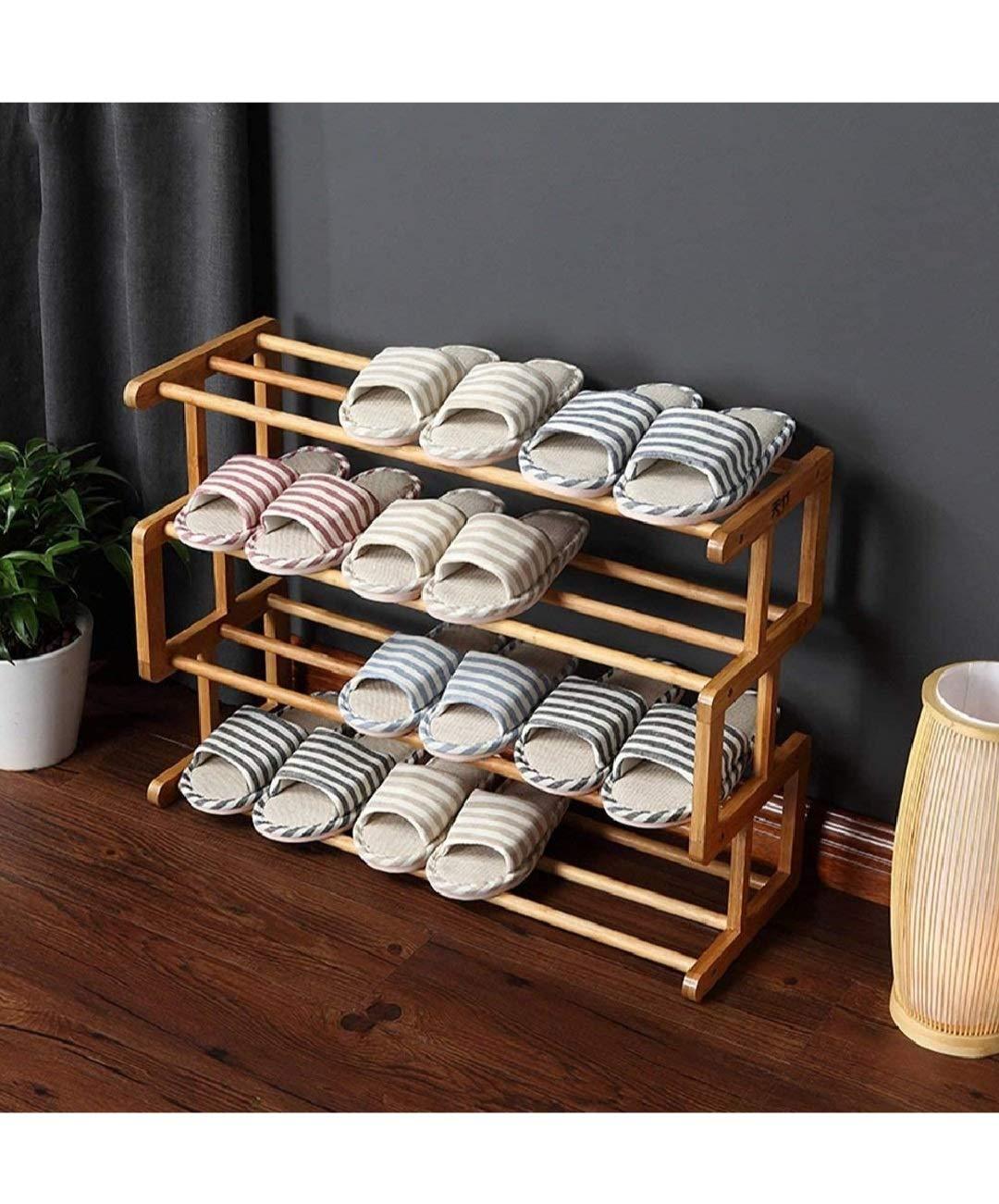 Wooden Handmade Stylish Solid Sheesham Wood Shoe Rack - WoodenTwist