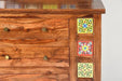 Solid Sheesham Wood Mosaic Tile Design Dressing Table - WoodenTwist