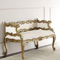 Wooden Twist Engrave 2 Seater Bench