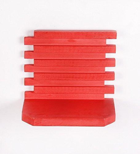 Durable MDF wood in a rustic red finish