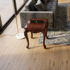 Wooden Twist Gracious Hand Carved Teak Wood End Table for Home Décor