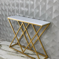 Golden console table