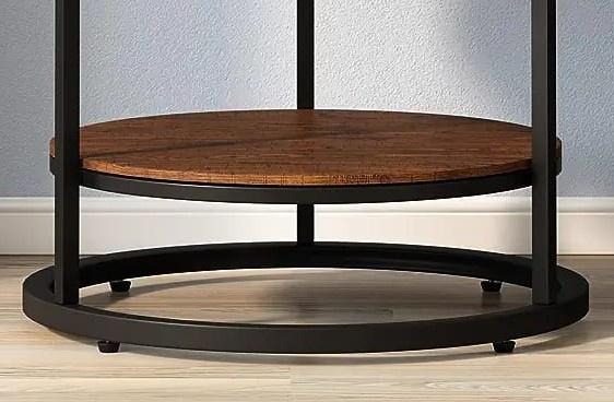 Elegant Iron Side Table with Lamp Stand