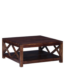 Aesthetic Wooden Handmade Solid Sheesham Wood Coffee Table - WoodenTwist